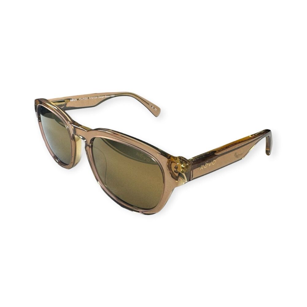 REVO Zinger 2 Polarized Sunglasses Shiny Caramel Champagne Lens 1236 Rare